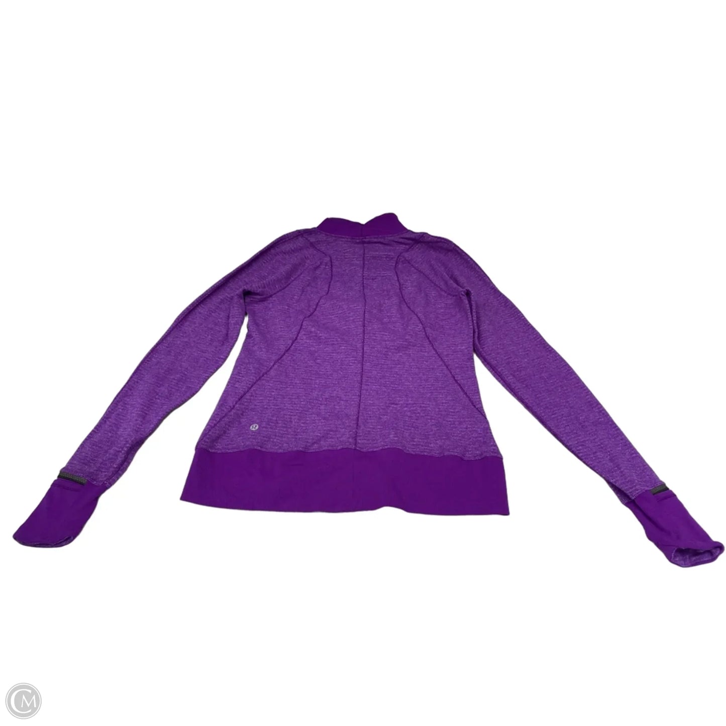 Athletic Top Long Sleeve Collar By Lululemon In Purple, Size: M