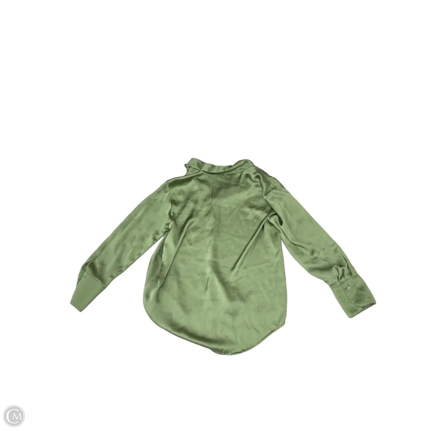 Blouse Long Sleeve By Zara In Green, Size: M