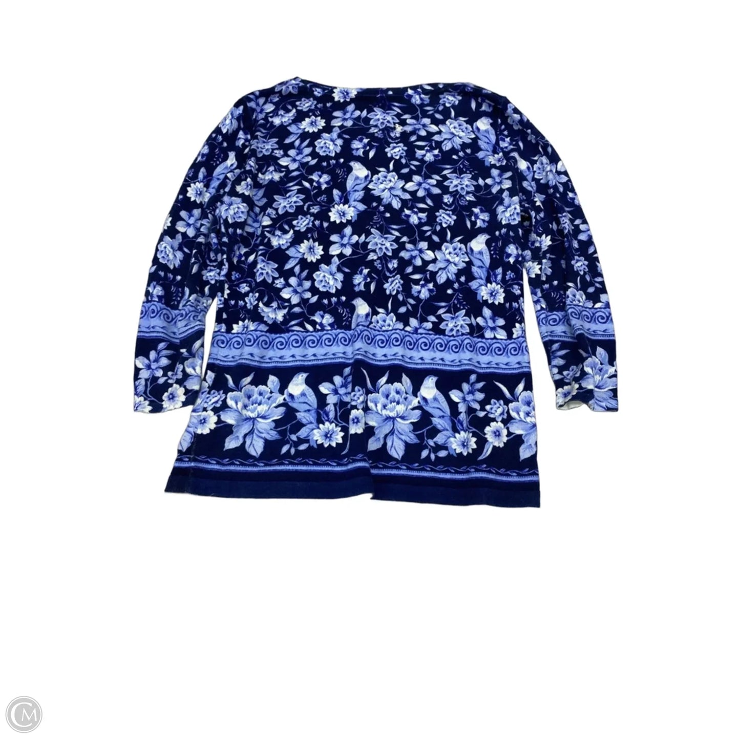 Top 3/4 Sleeve By Talbots In Floral Print, Size: Sp