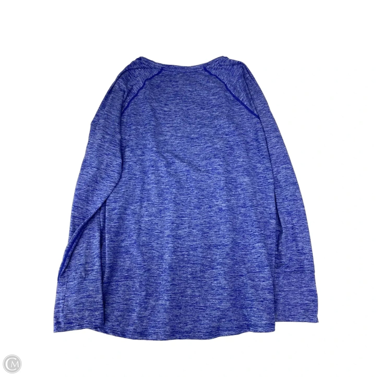 Athletic Top Long Sleeve Collar By Amazon Essentials In Blue, Size: L