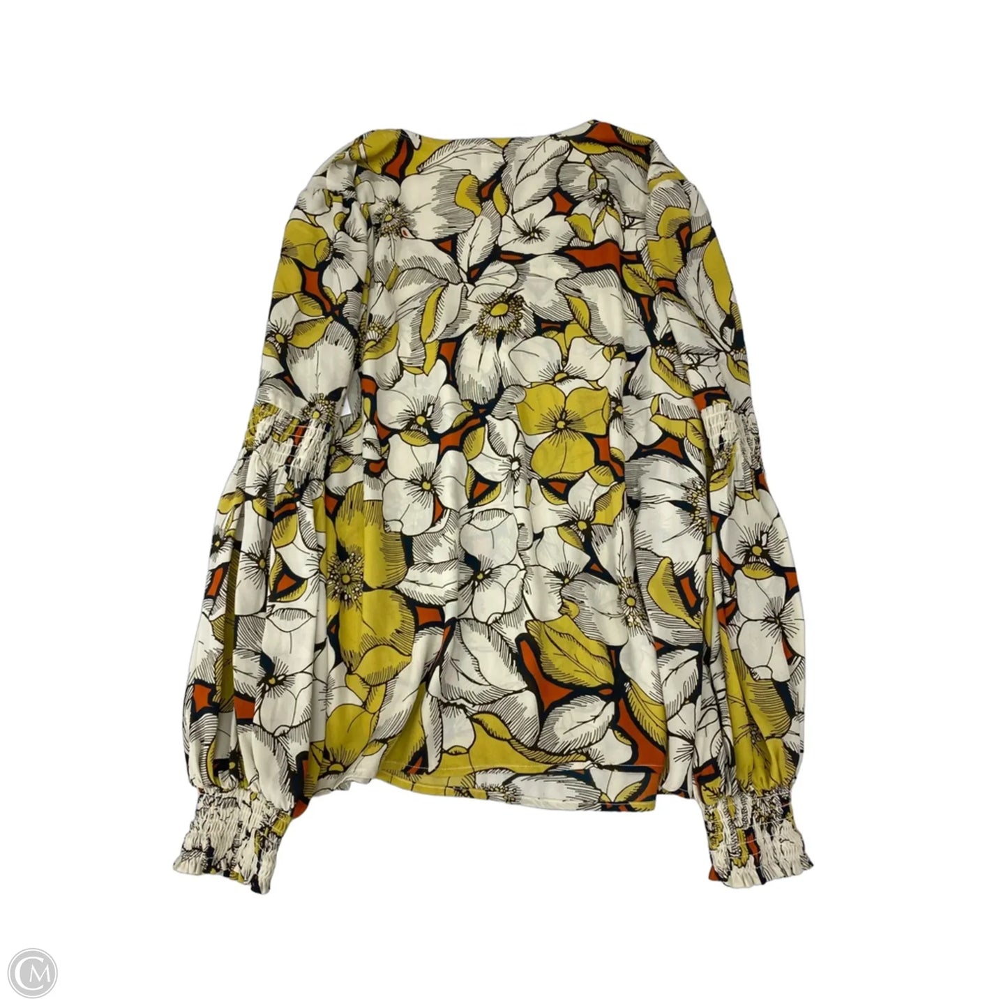 Blouse Long Sleeve By Cabi In Floral Print, Size: S