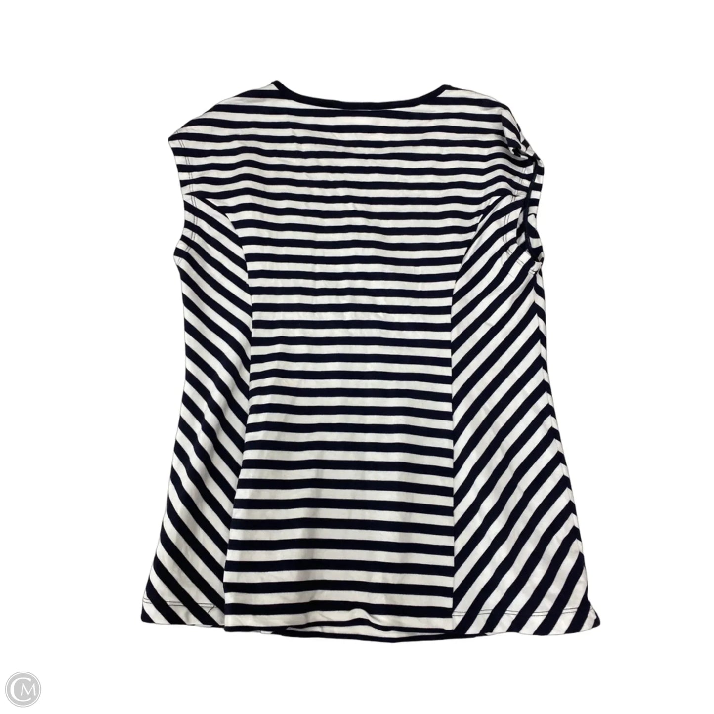 Top Short Sleeve By Cabi In Striped Pattern, Size: Xs