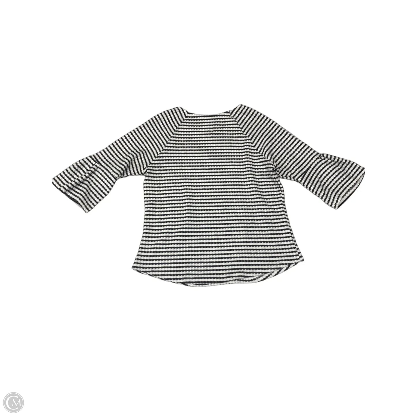 Top 3/4 Sleeve By Eri + Ali In Striped Pattern, Size: M