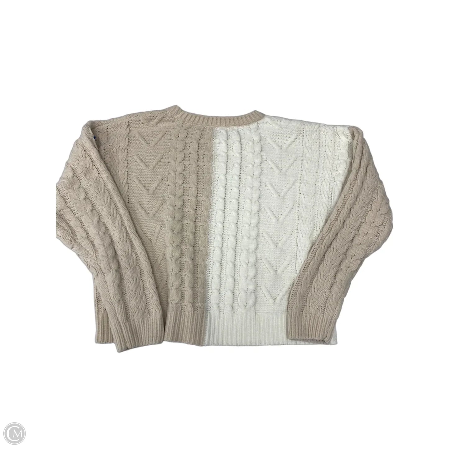 Sweater By Moon And Madison In Cream & White, Size: L