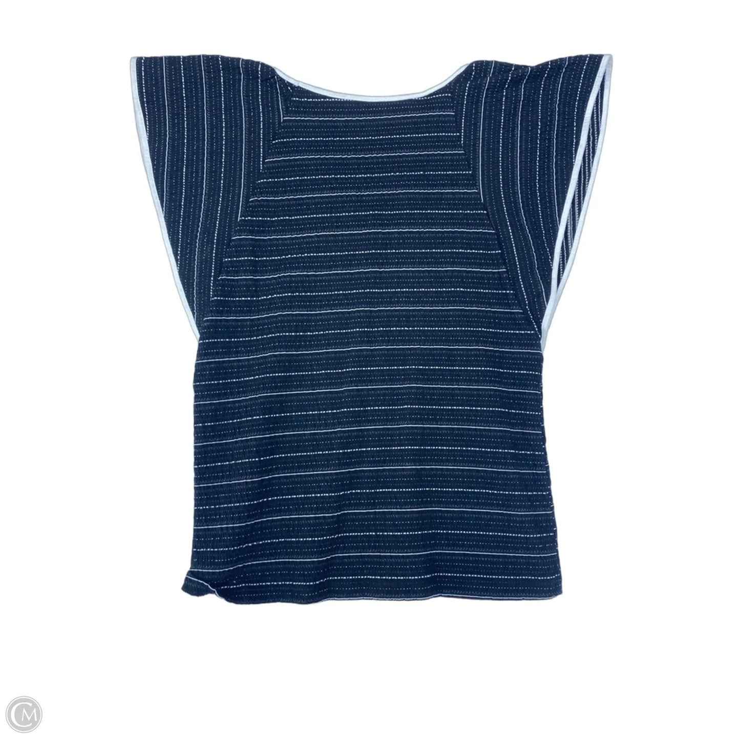 Top Short Sleeve By Loft In Black & White, Size: S