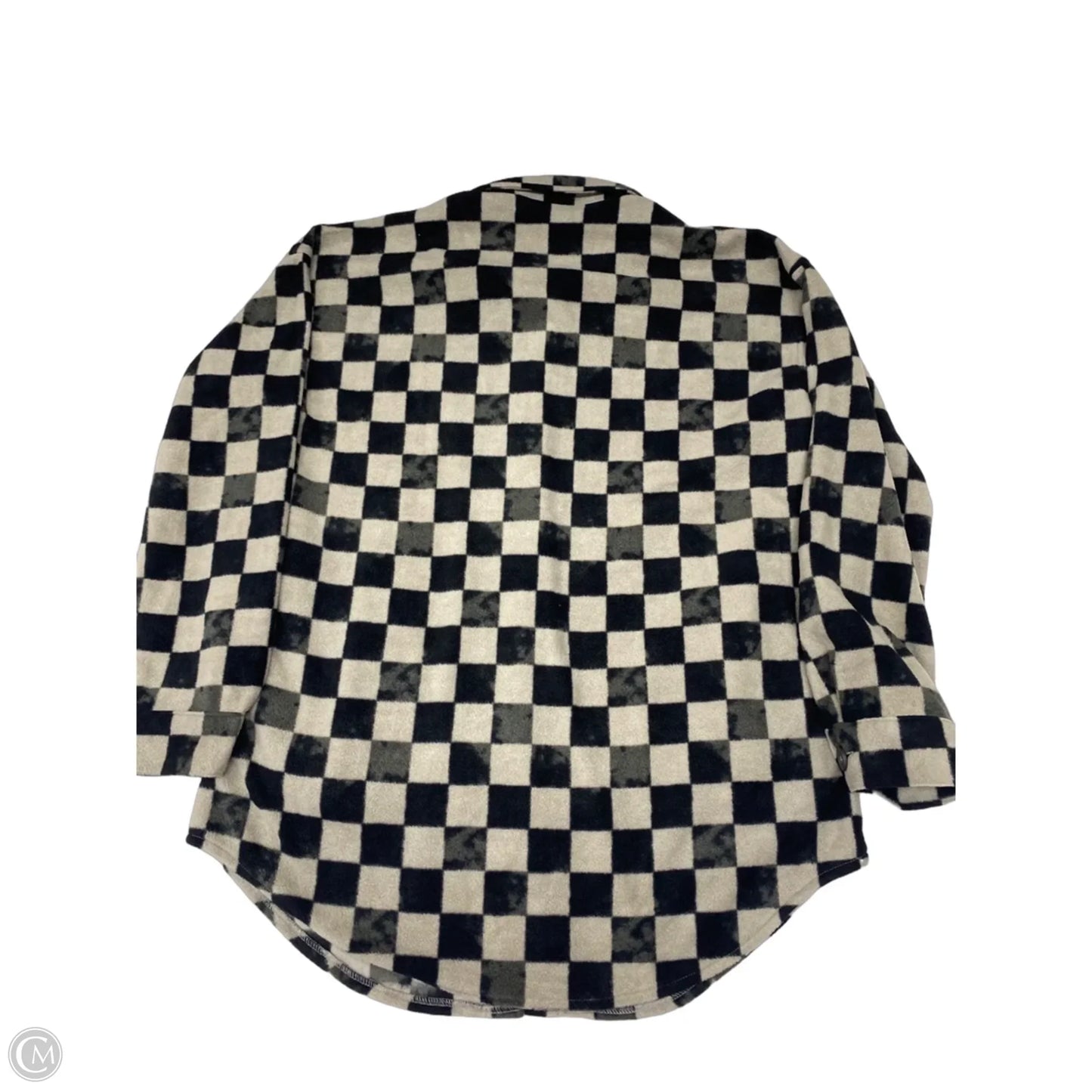 Jacket Fleece By Maurices In Black & Grey, Size: M