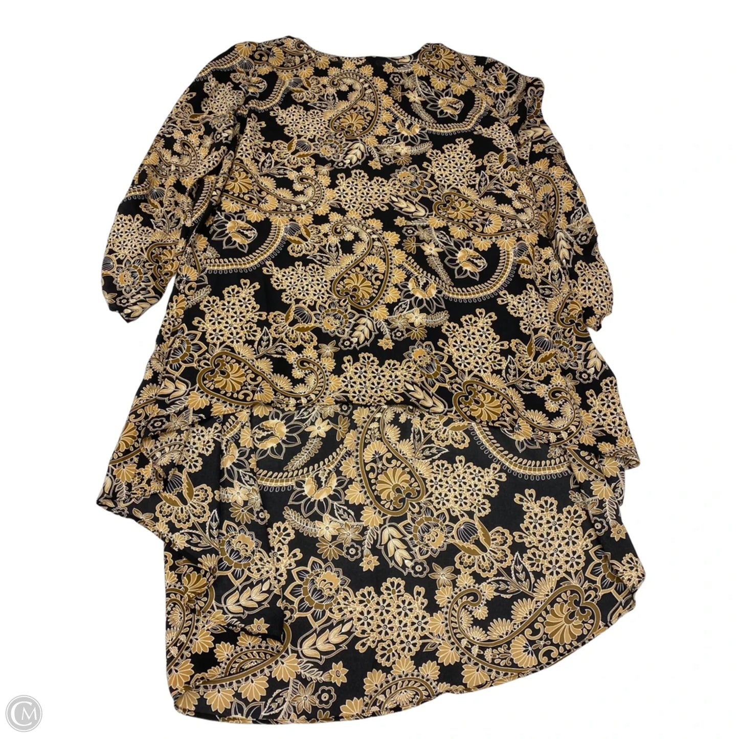 Blouse Long Sleeve By Cato In Paisley Print, Size: L
