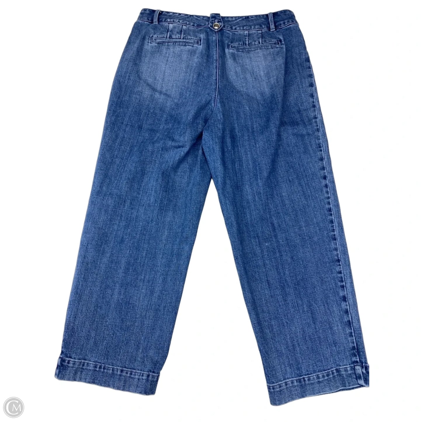 Jeans Cropped By Talbots In Blue Denim, Size: 14