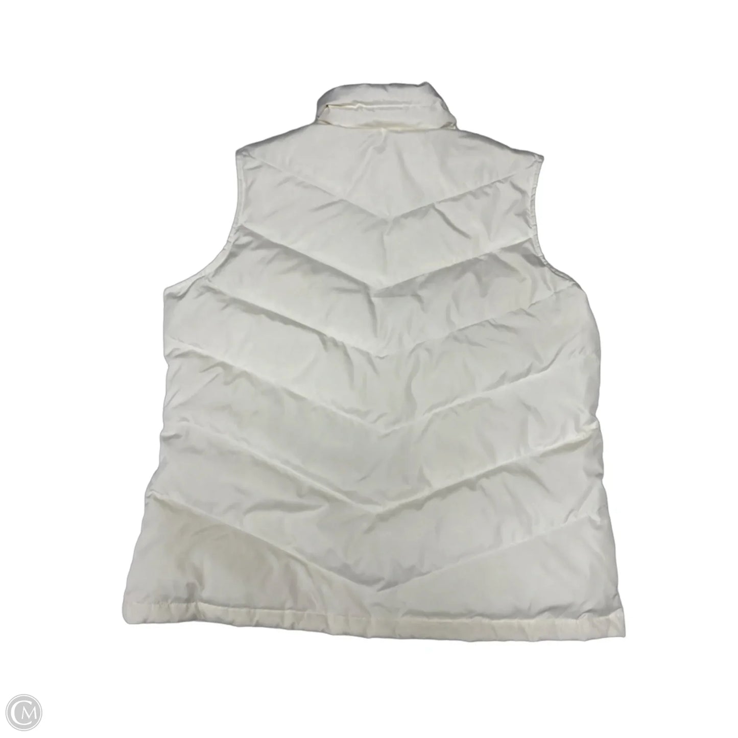 Vest Puffer & Quilted By Lands End In Ivory, Size: L