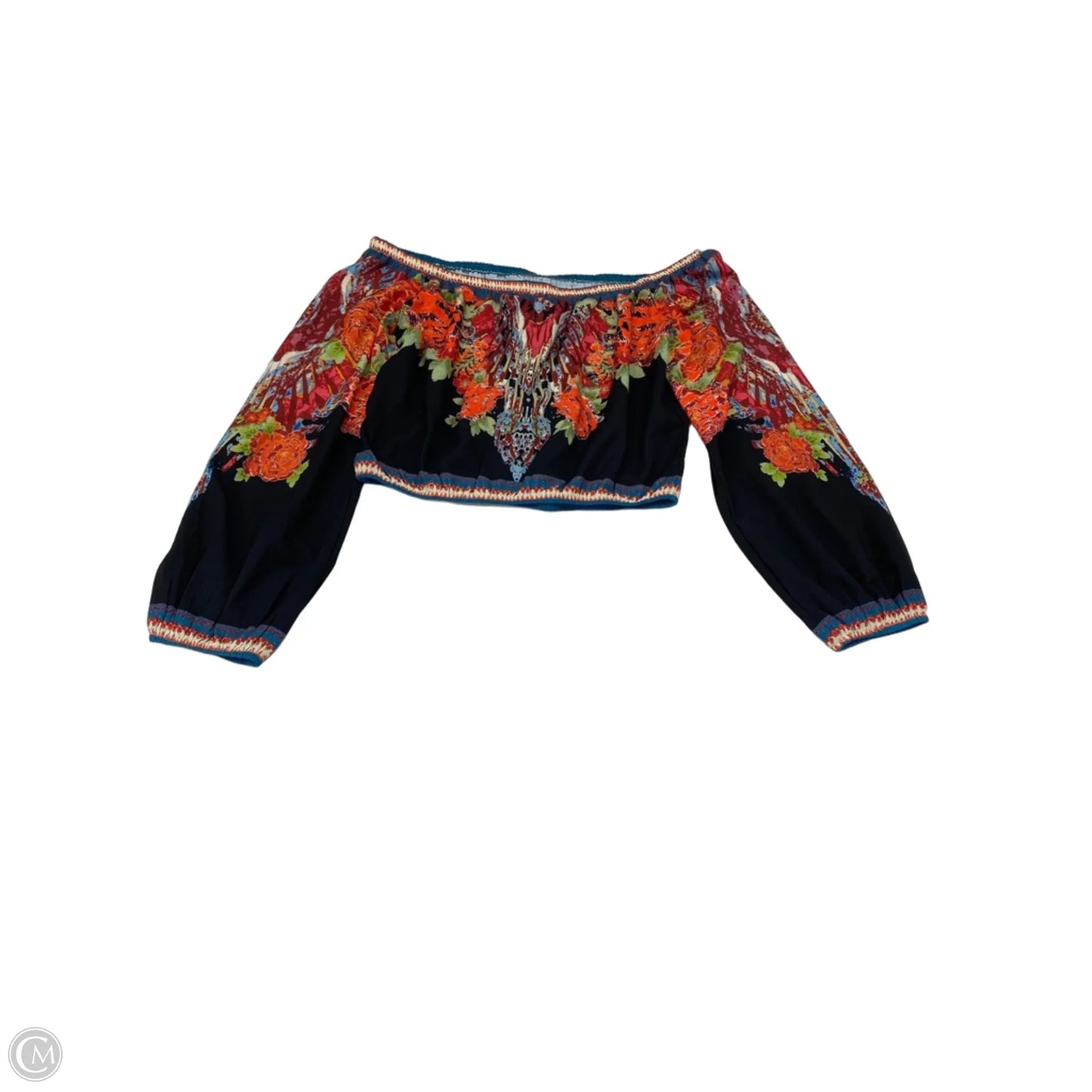Top Long Sleeve By Flying Tomato In Floral Print, Size: L