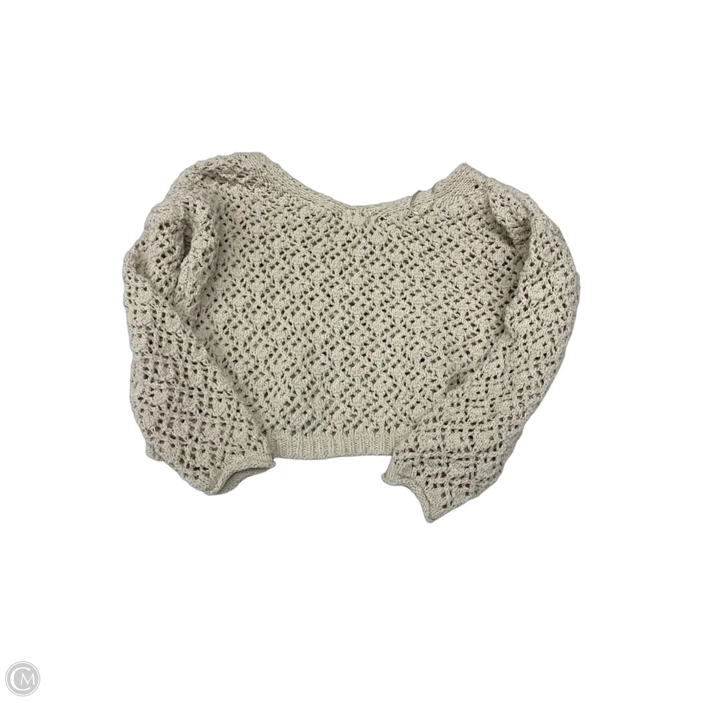Sweater By Nicole Miller In Beige, Size: S