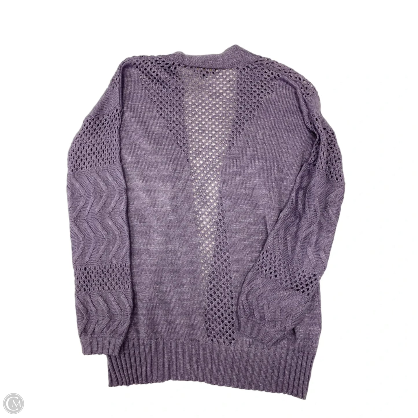Sweater Cardigan By Clothes Mentor In Purple, Size: M