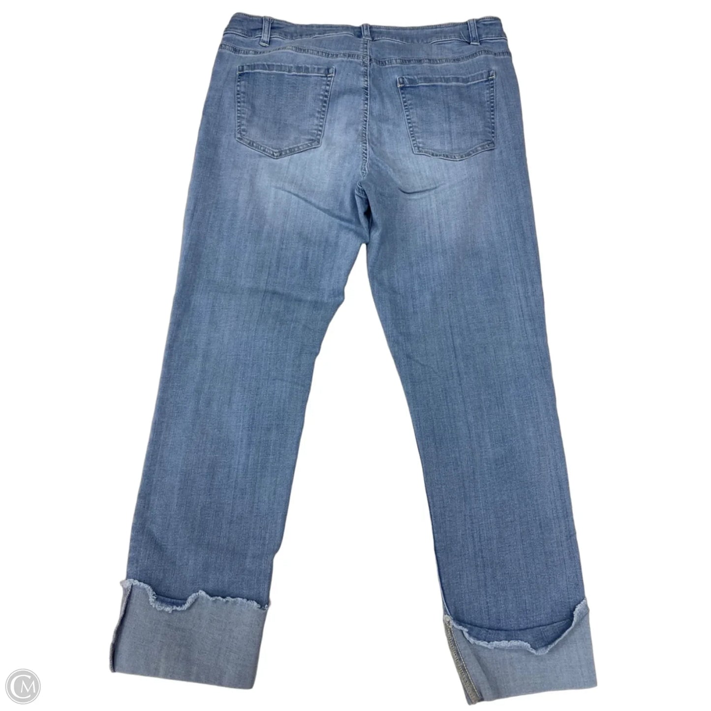 Jeans Cropped By D Jeans In Blue Denim, Size: 14