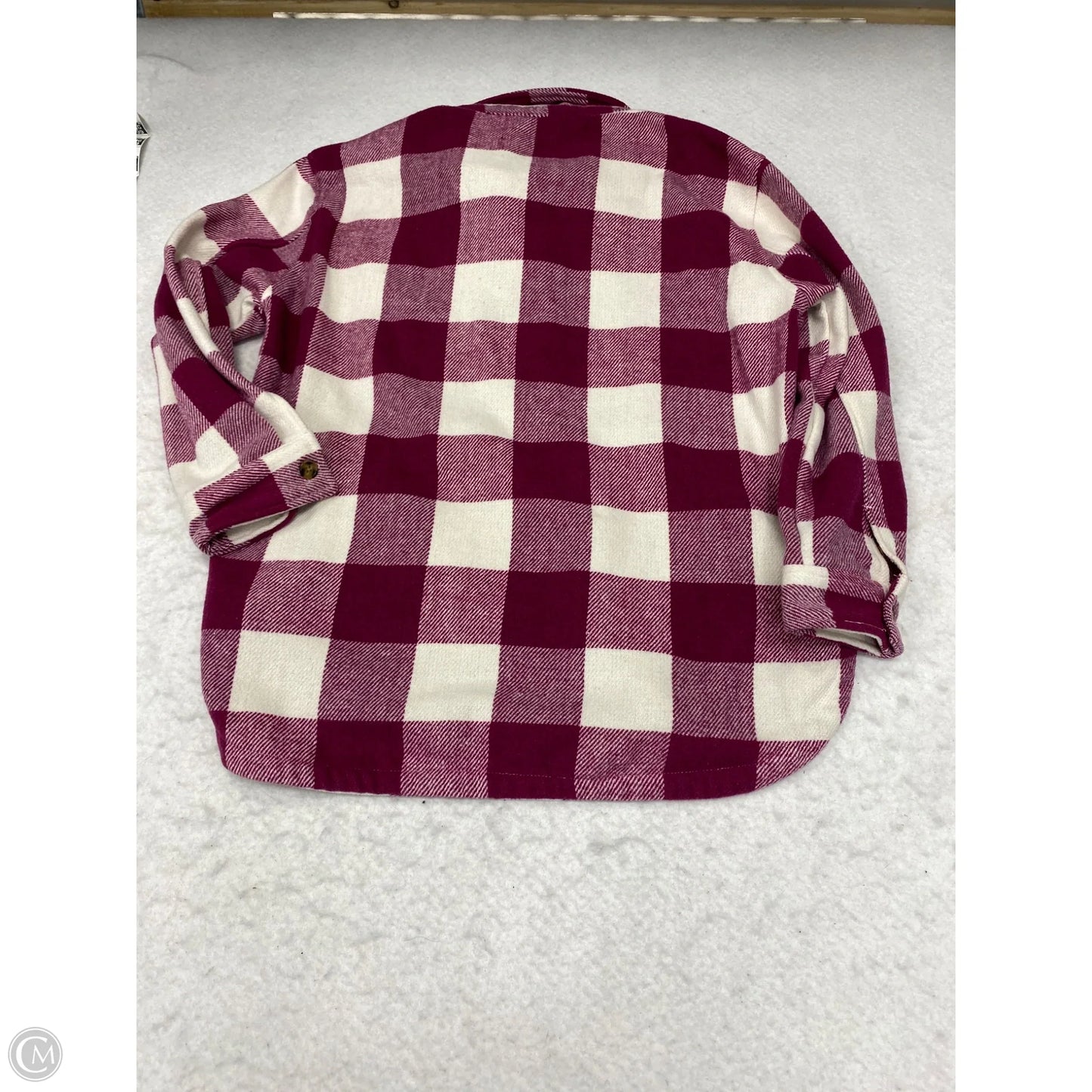 Jacket Shirt By Clothes Mentor In Plaid Pattern, Size: M