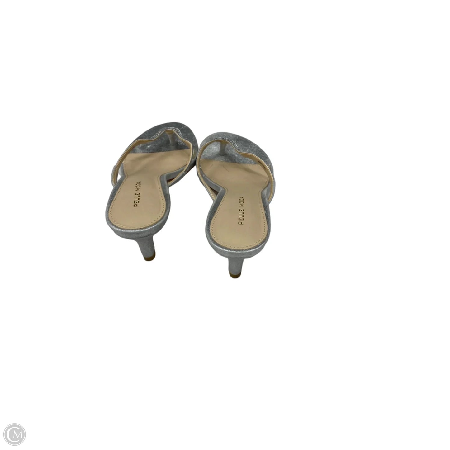 Shoes Heels Kitten By Clothes Mentor In Silver, Size: 8.5