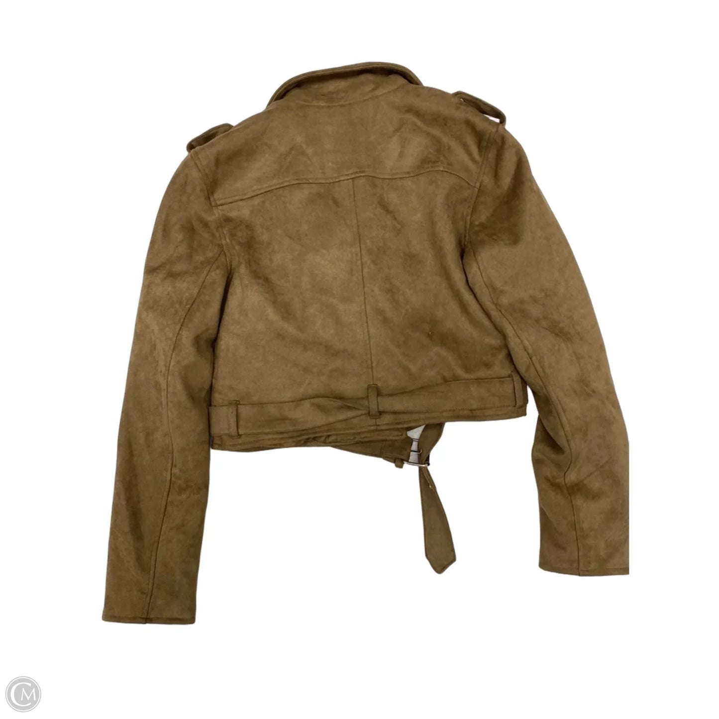 Jacket Moto By Forever 21 In Brown, Size: M