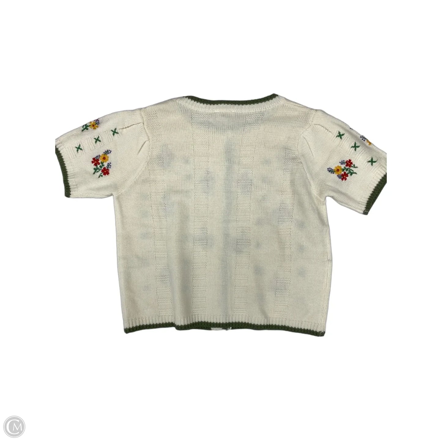 Sweater Short Sleeve By Bibi In Cream, Size: M