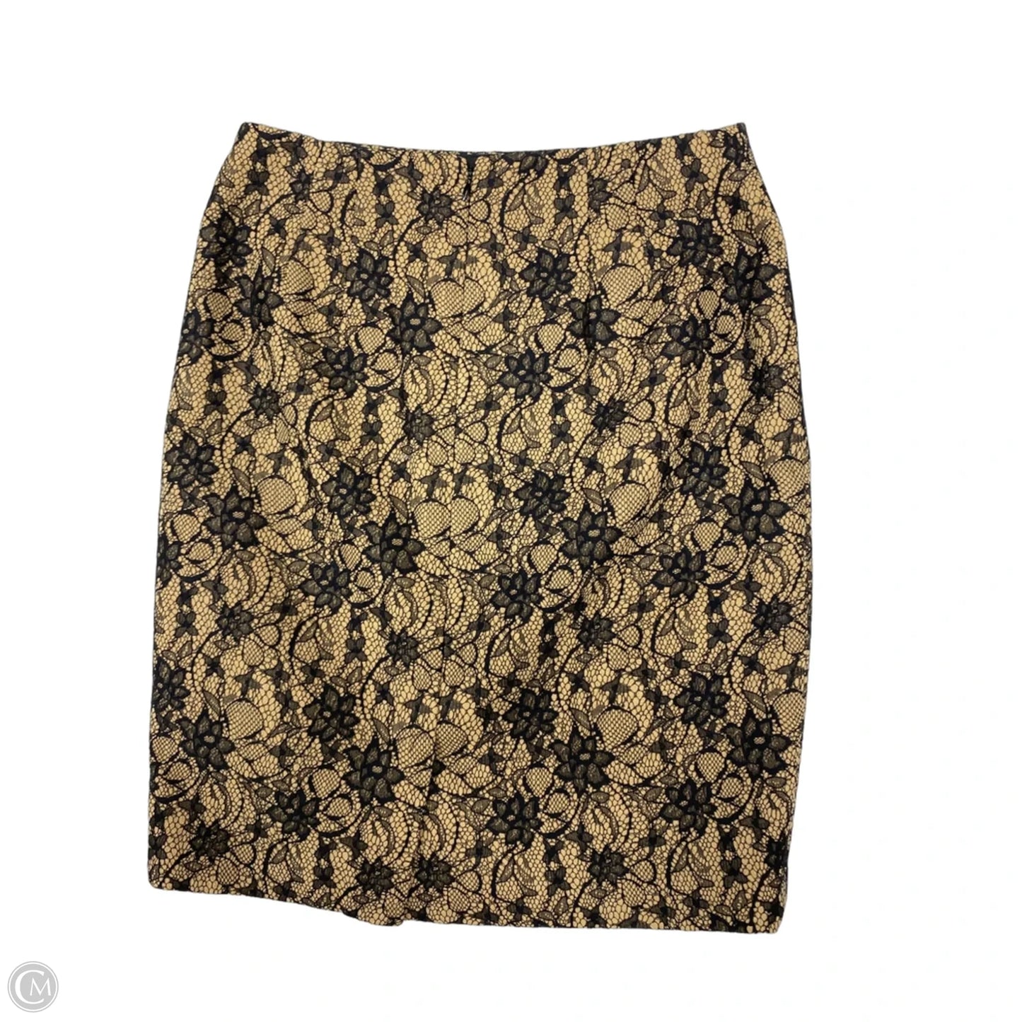Skirt Midi By Talbots In Black & Cream, Size: 4p