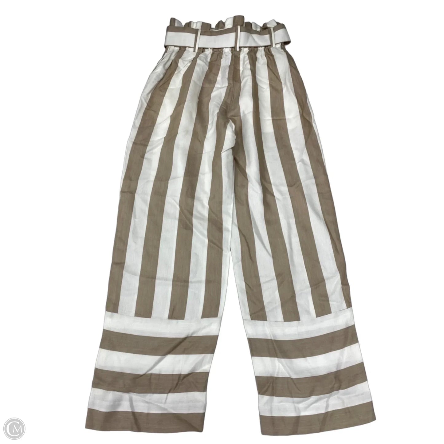 Pants Wide Leg By Point Sur In Tan & White, Size: 4