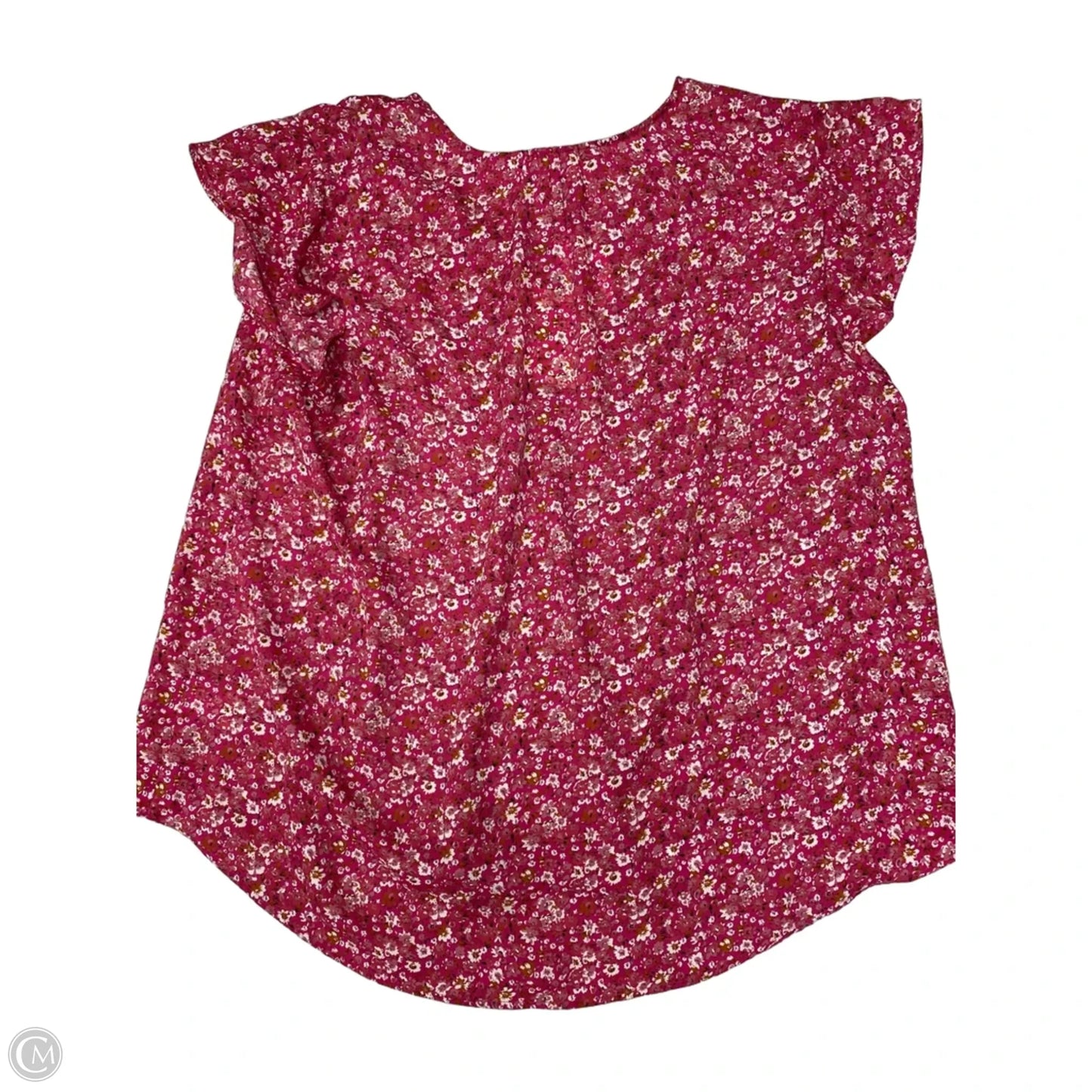 Blouse Short Sleeve By Cynthia Rowley In Pink, Size: 1x
