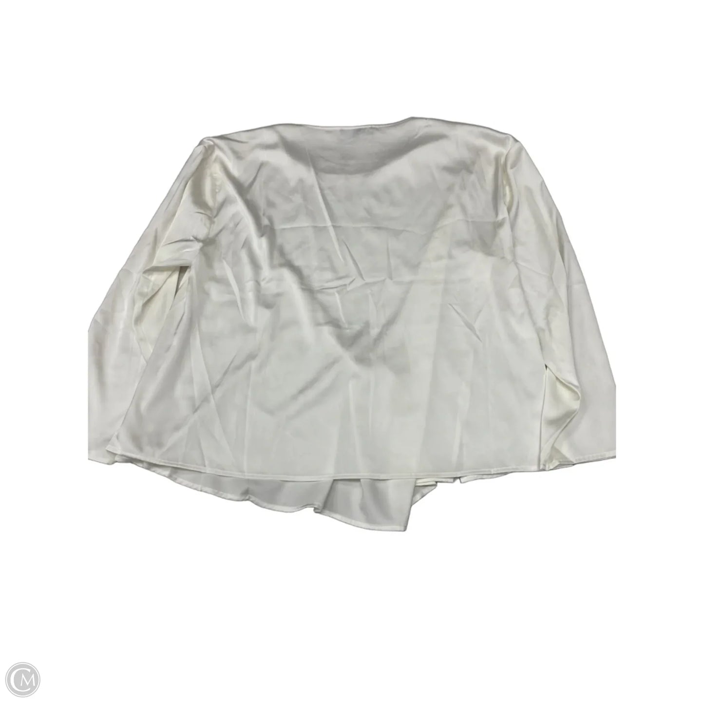Blouse Long Sleeve By Eloquii In White, Size: Xl