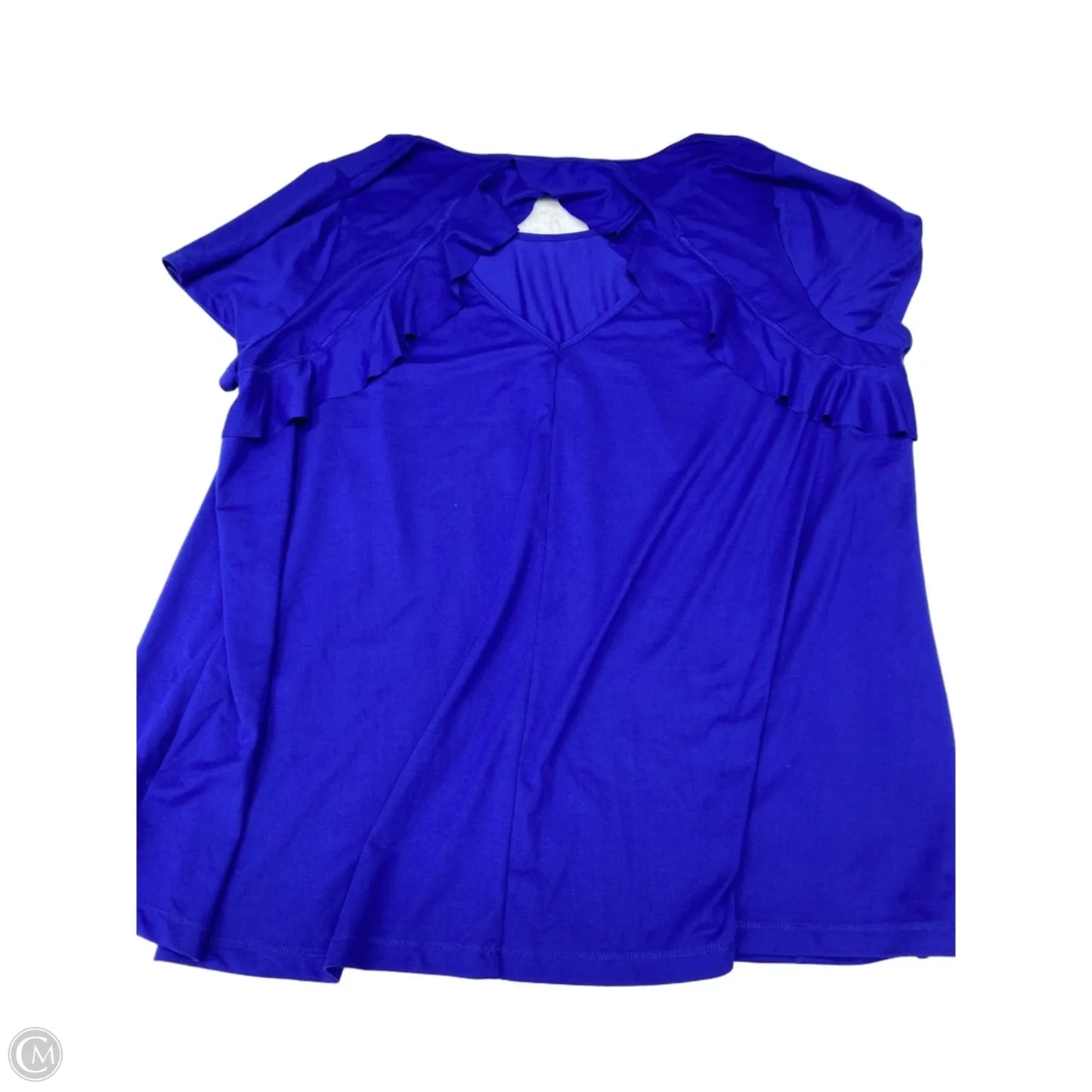 Athletic Top Short Sleeve By Livi Active In Blue, Size: 3x