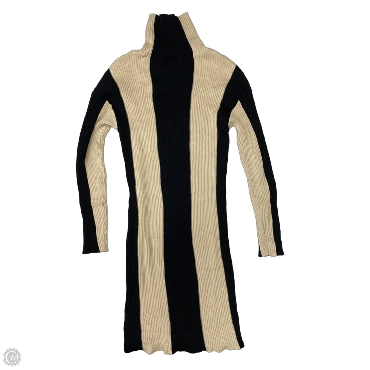 Dress Sweater By Taylor In Black & Tan, Size: M