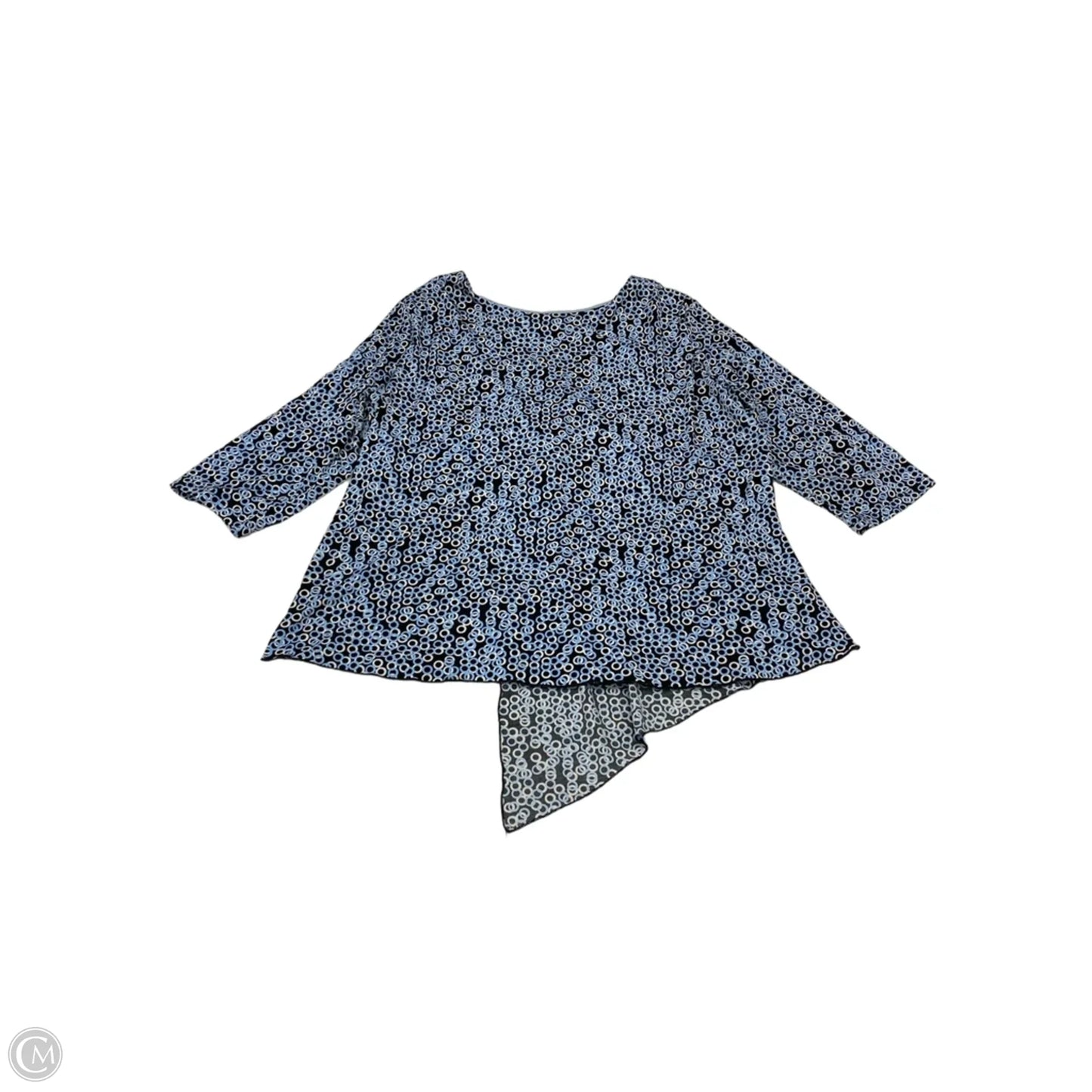Blouse 3/4 Sleeve By Dressbarn In Blue, Size: 2x