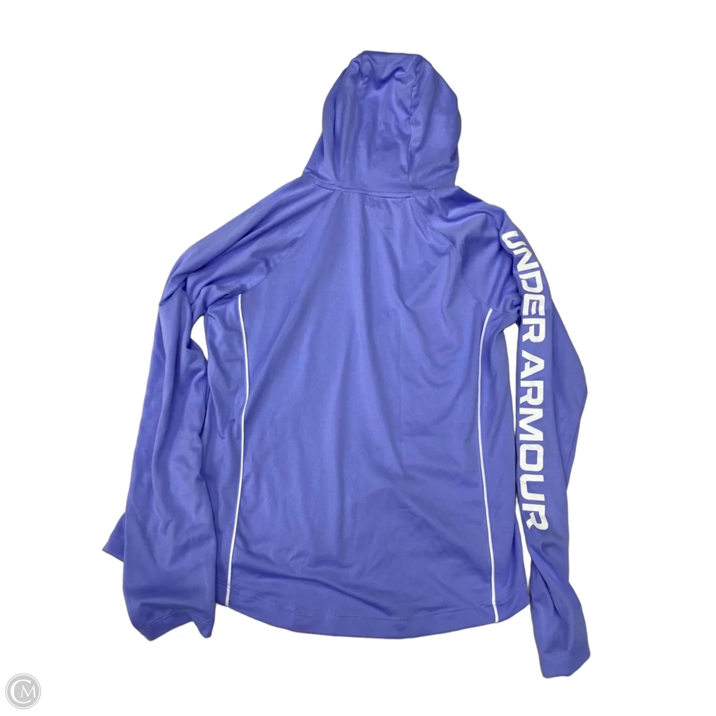 Athletic Top Long Sleeve Hoodie By Under Armour In Purple, Size: L