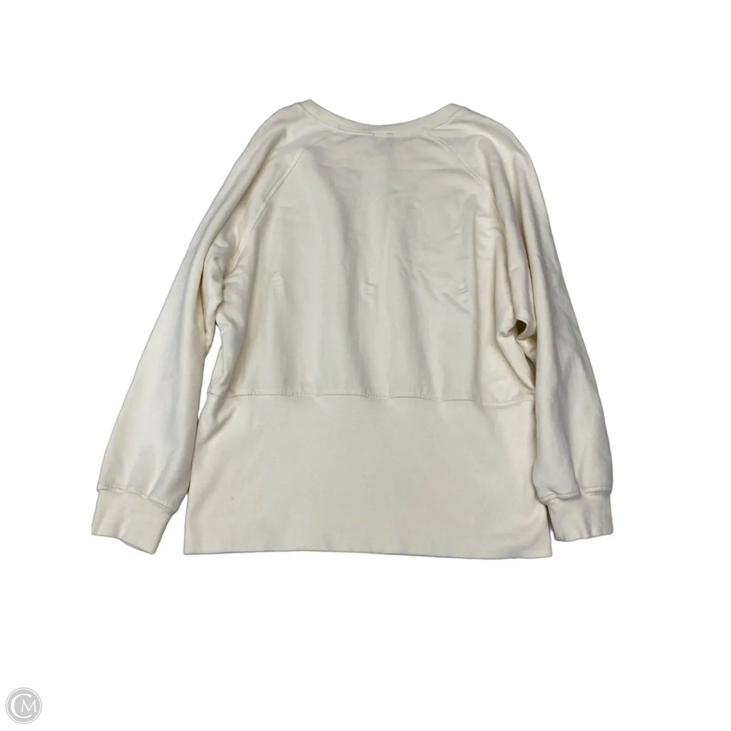 Athletic Sweatshirt Crewneck By Metro 7 In Cream, Size: Xl