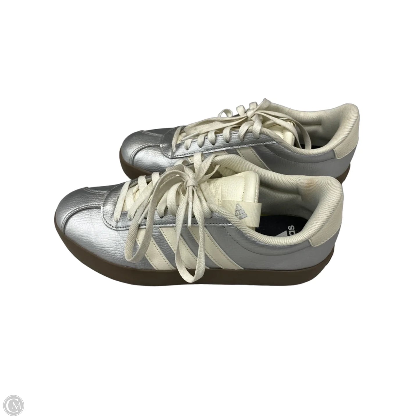 Shoes Sneakers By Adidas In Silver, Size: 8.5