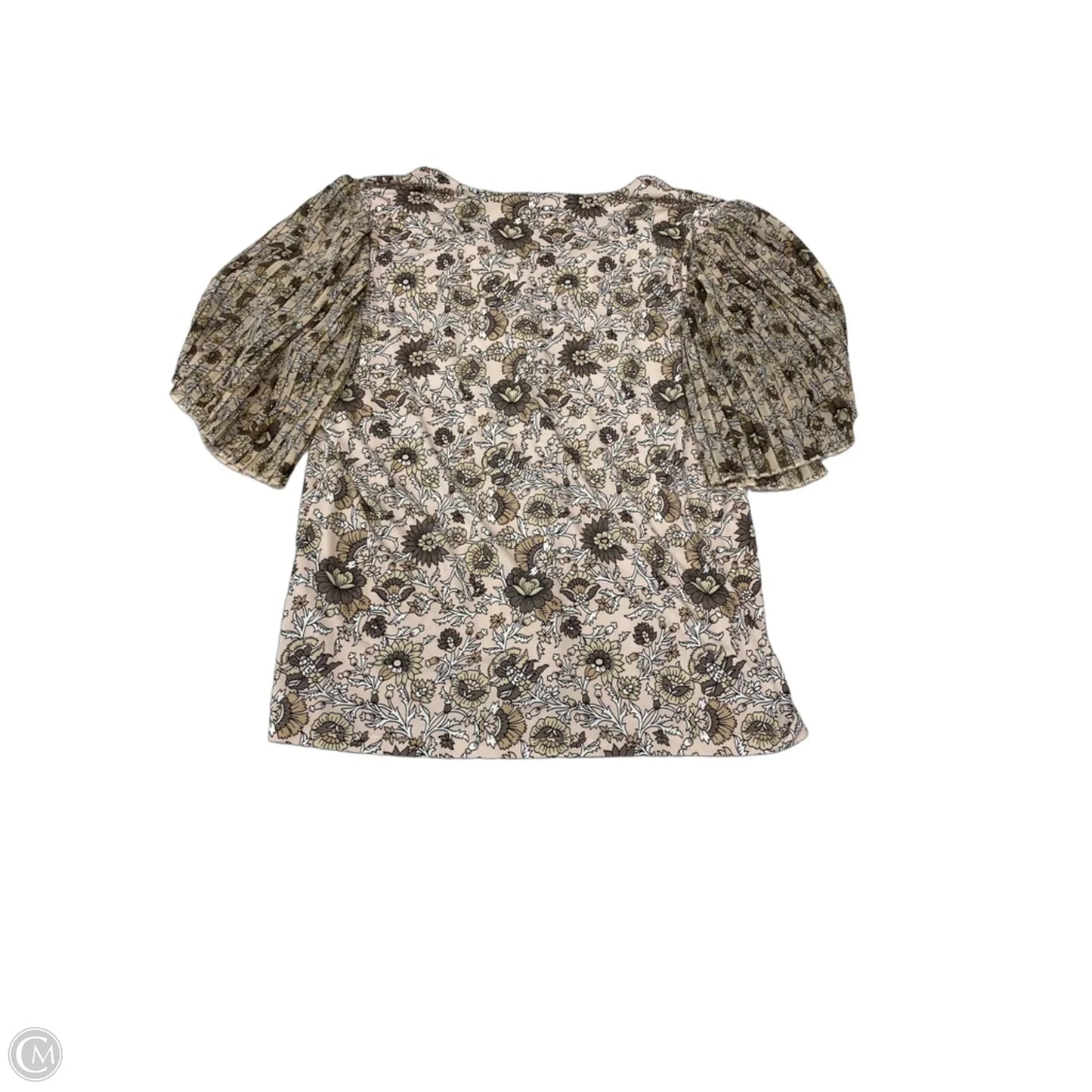 Blouse Short Sleeve By Calvin Klein In Floral Print, Size: L