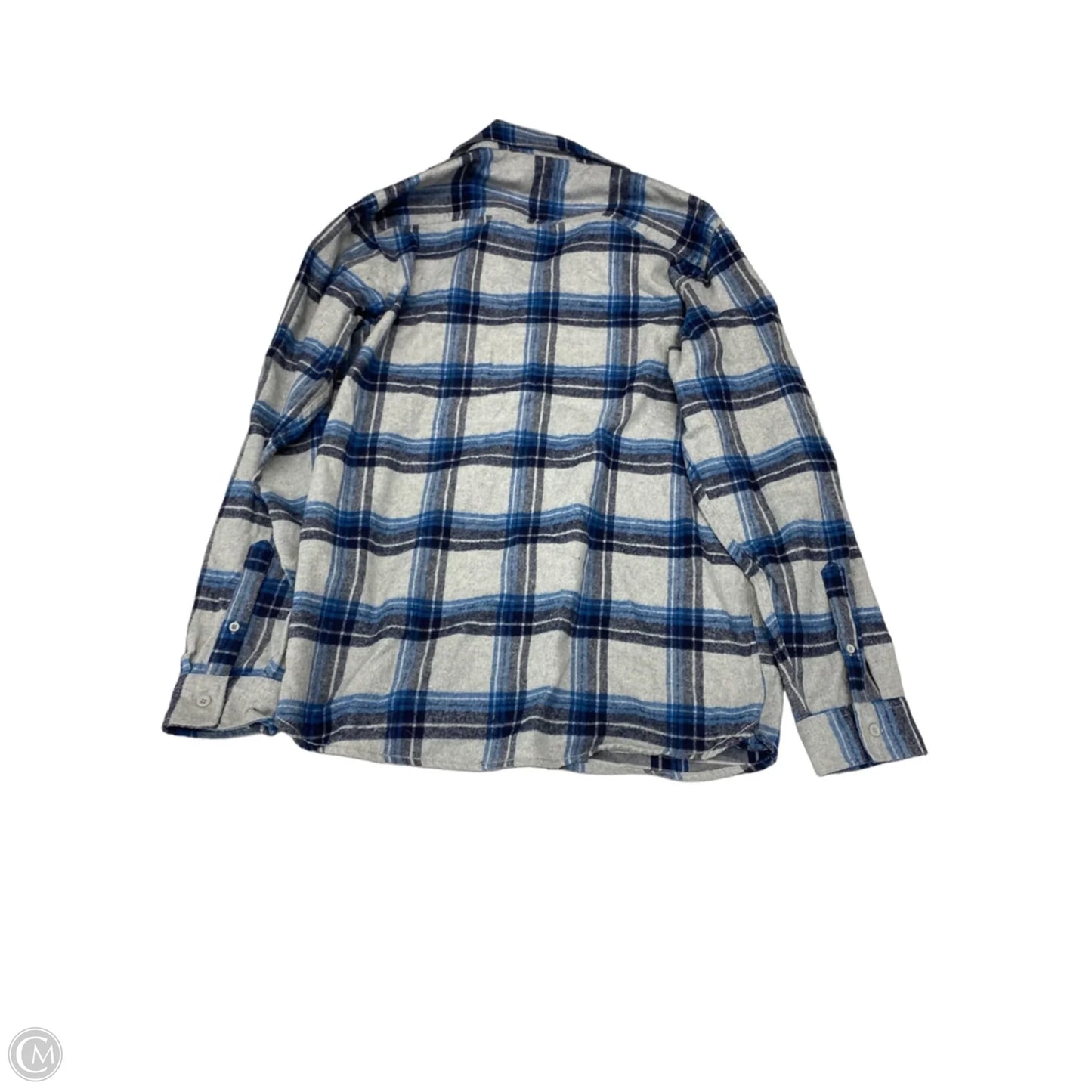 Top Long Sleeve Basic By Clothes Mentor In Plaid Pattern, Size: M