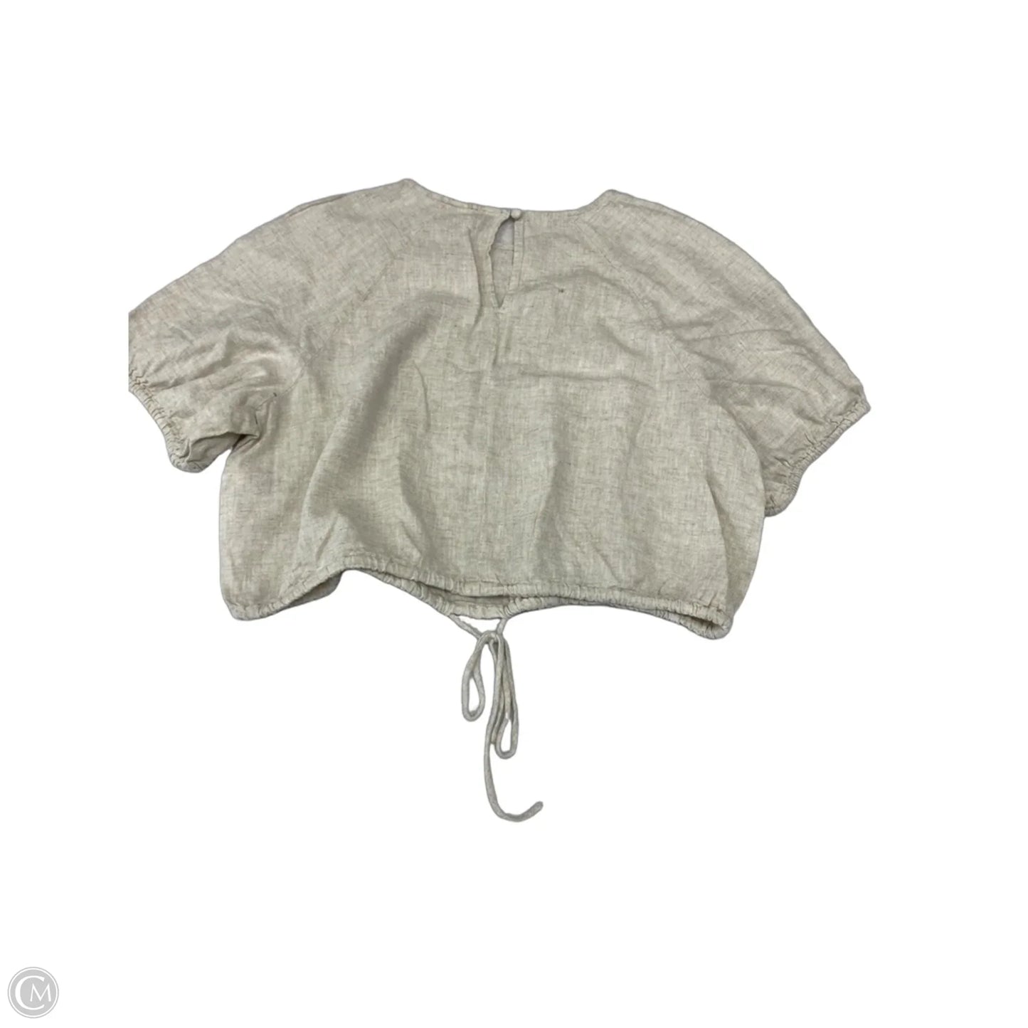 Top Short Sleeve By Banana Republic In Beige, Size: Xl