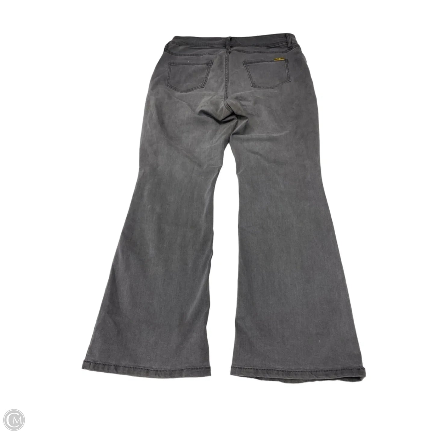 Jeans Flared By Iman Hsn In Grey Denim, Size: 14p