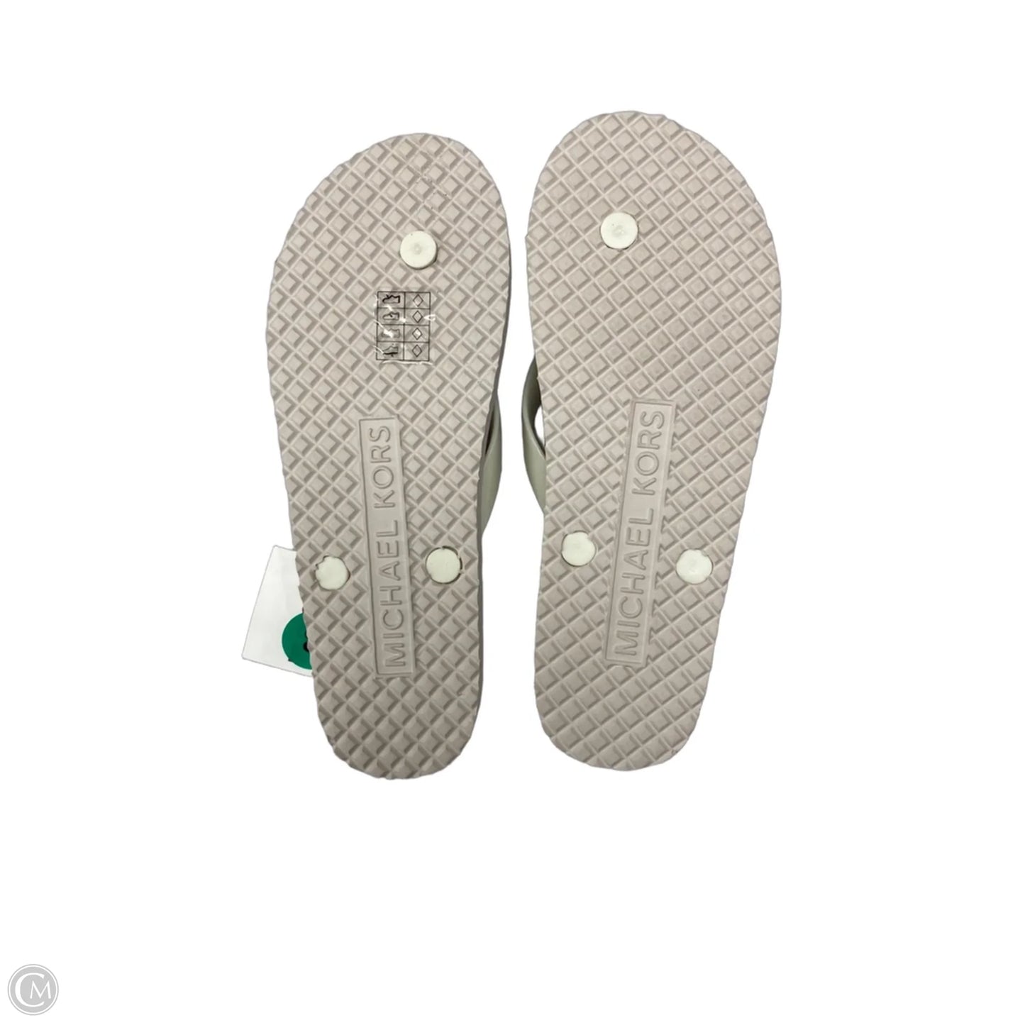 Sandals Designer By Michael Kors In Cream & Grey, Size: 8