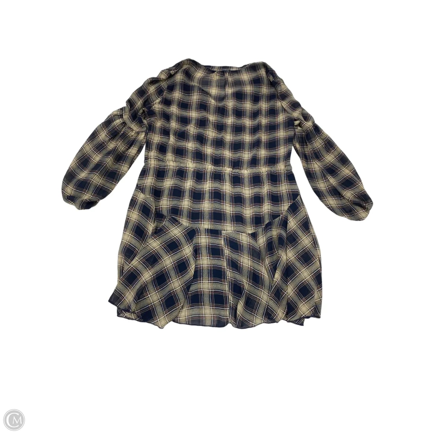 Dress Casual Midi By Aakaa In Plaid Pattern, Size: S