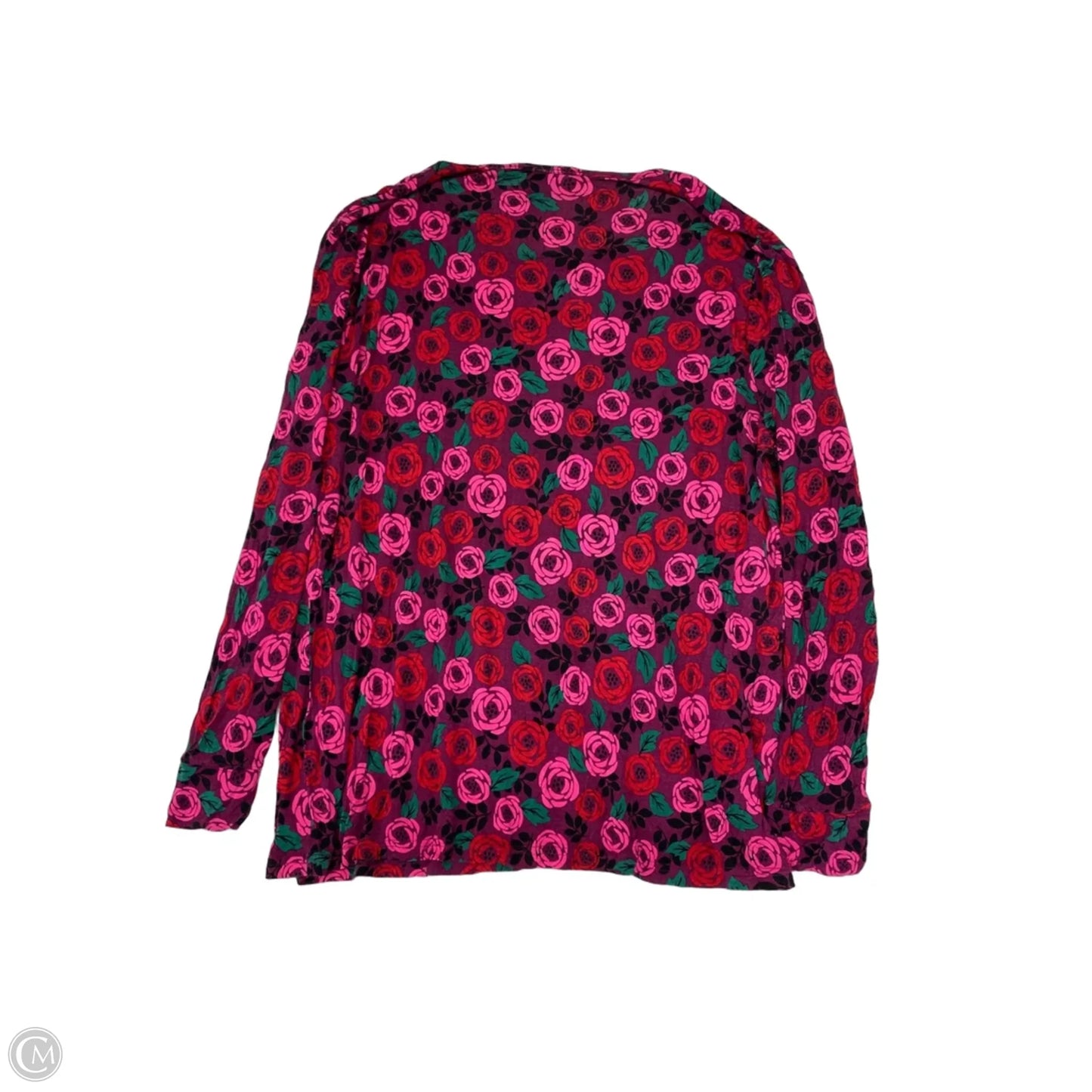 Top Long Sleeve Basic By Clothes Mentor In Floral Print, Size: 3x