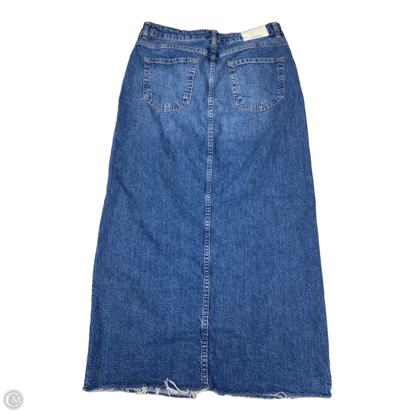 Skirt Maxi By Stradivarius In Blue Denim, Size: 8
