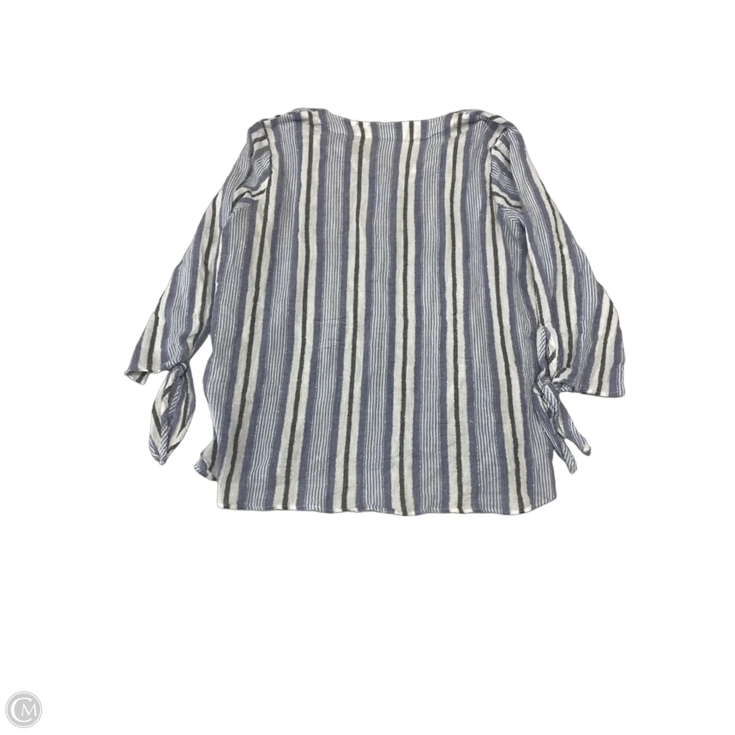 Top 3/4 Sleeve By Michael By Michael Kors In Striped Pattern, Size: Xl