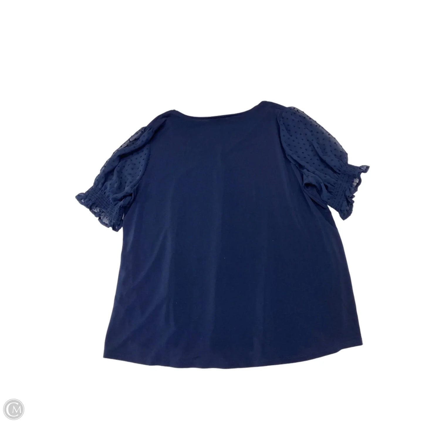 Top 3/4 Sleeve Basic By Adrianna Papell In Blue, Size: 2x