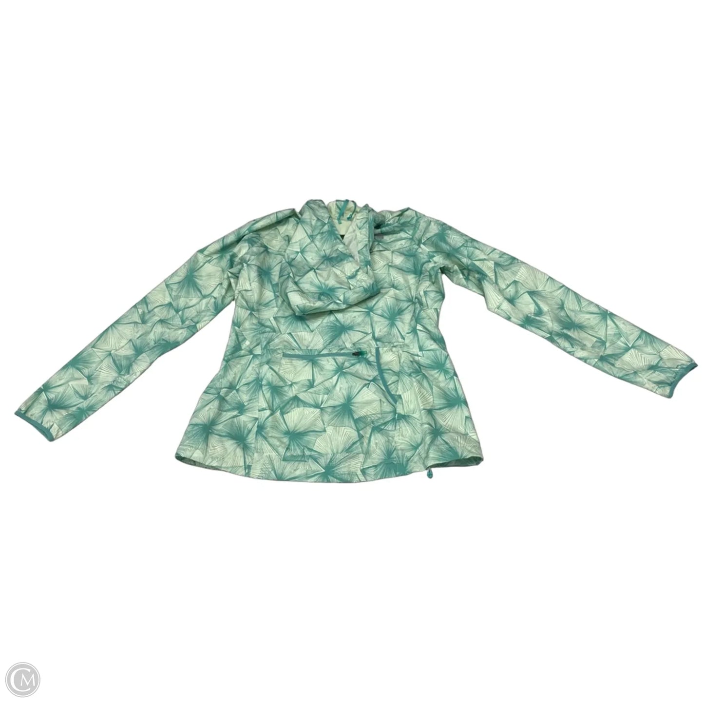 Athletic Jacket By The North Face In Cream & Green, Size: S