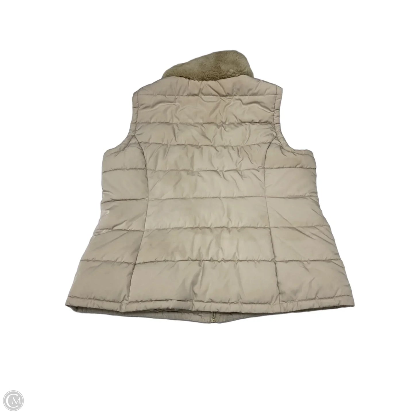 Vest Puffer & Quilted By Calvin Klein In Beige, Size: Xl