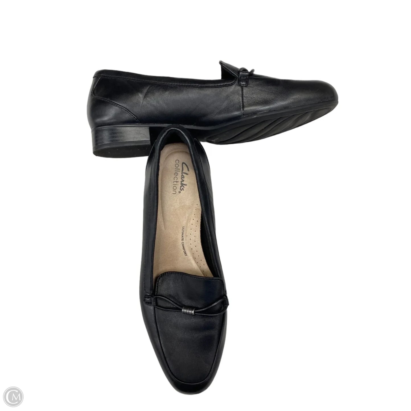 Shoes Flats By Clarks In Black, Size: 9.5