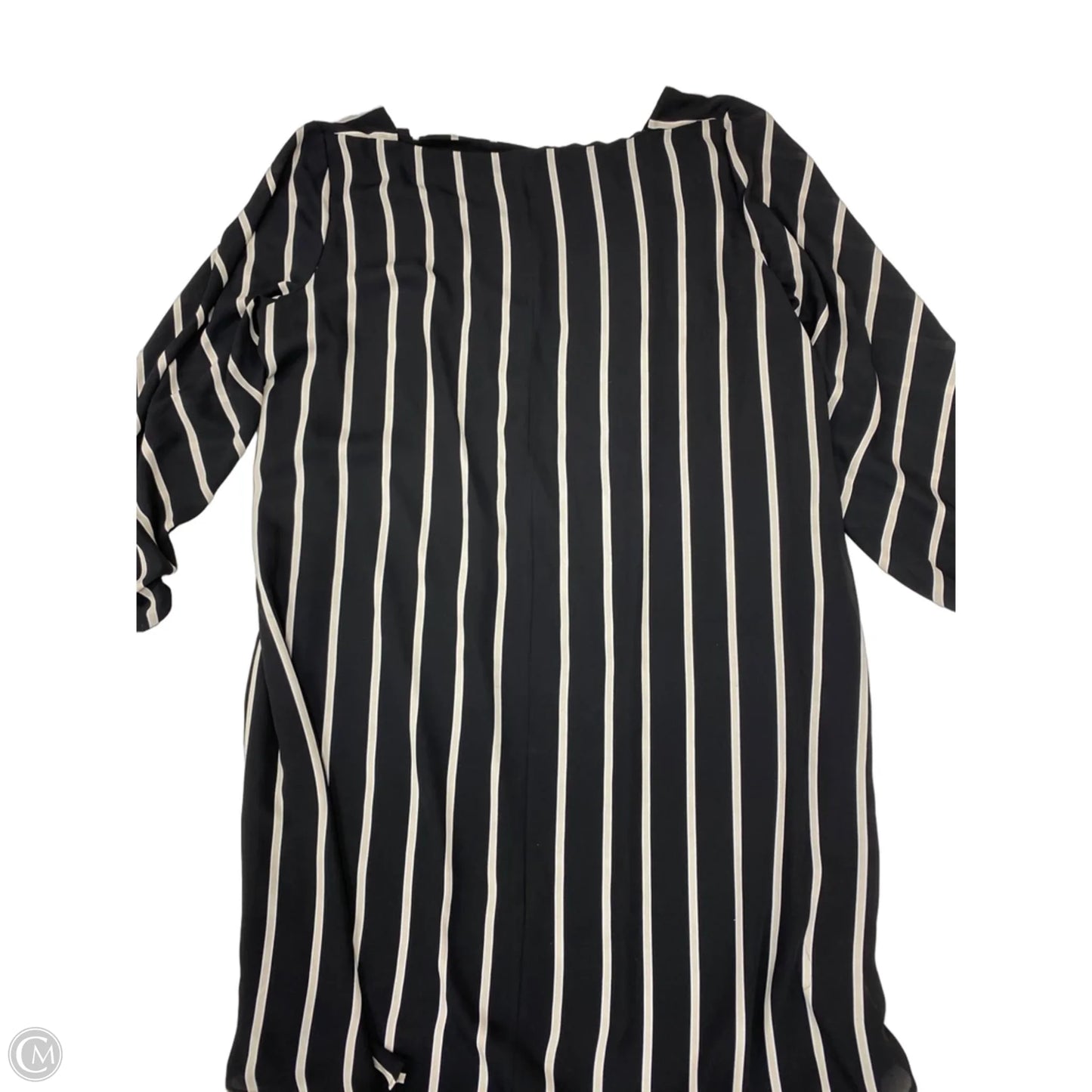 Dress Work By Loft In Black & Cream, Size: Xl