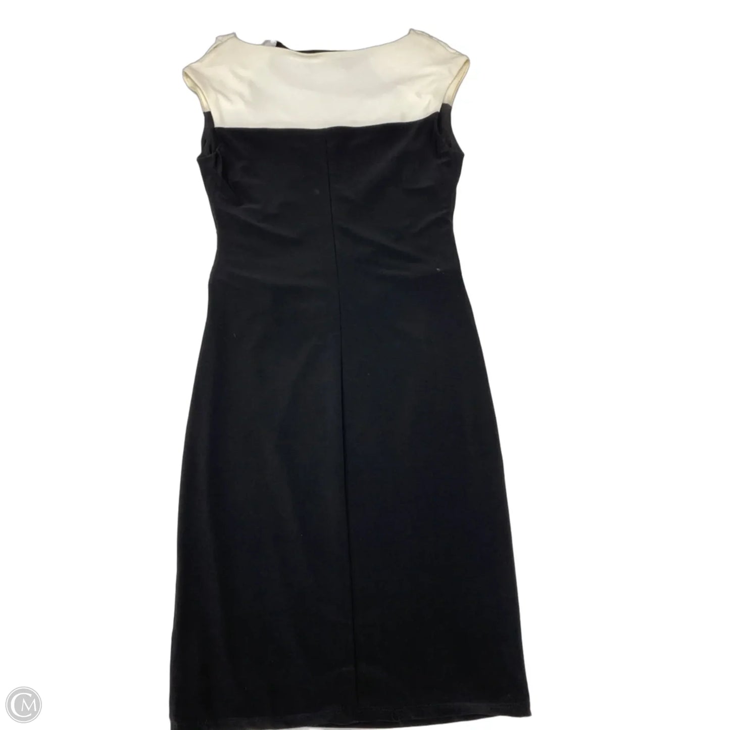 Dress Work By Lauren By Ralph Lauren In Black & Cream, Size: S