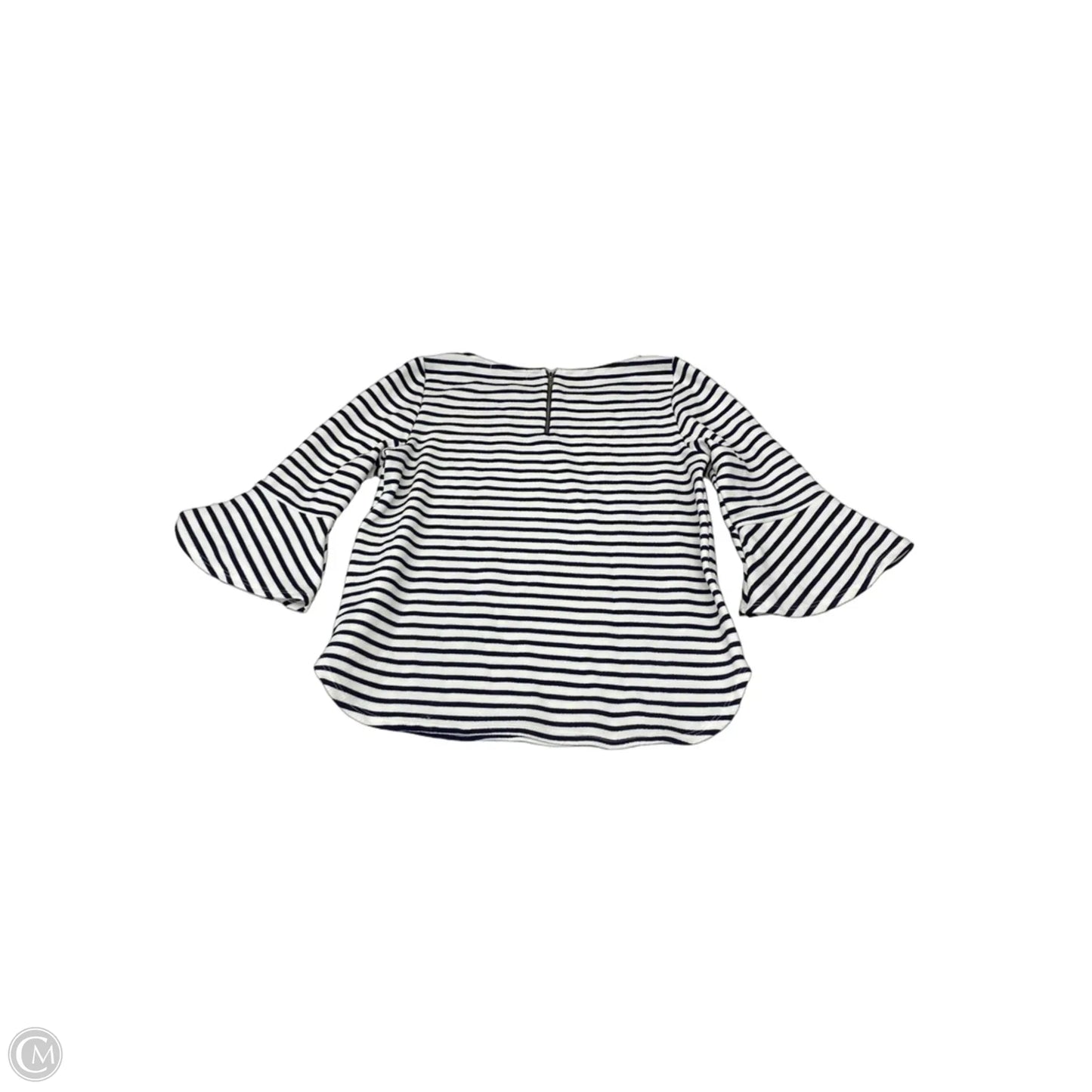 Top 3/4 Sleeve By Green Envelope In Striped Pattern, Size: M