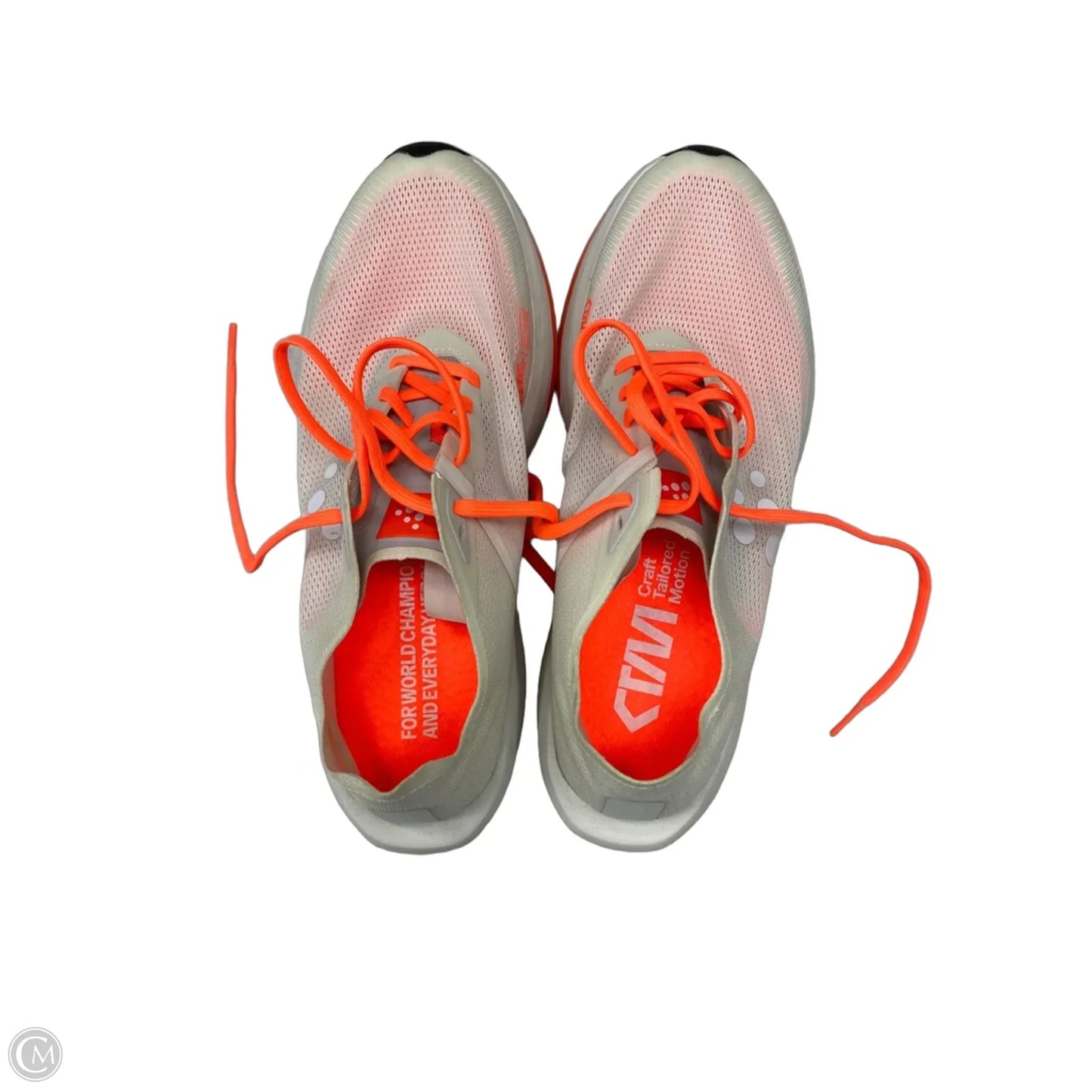 Shoes Sneakers By Clothes Mentor In Cream & Orange, Size: 7.5