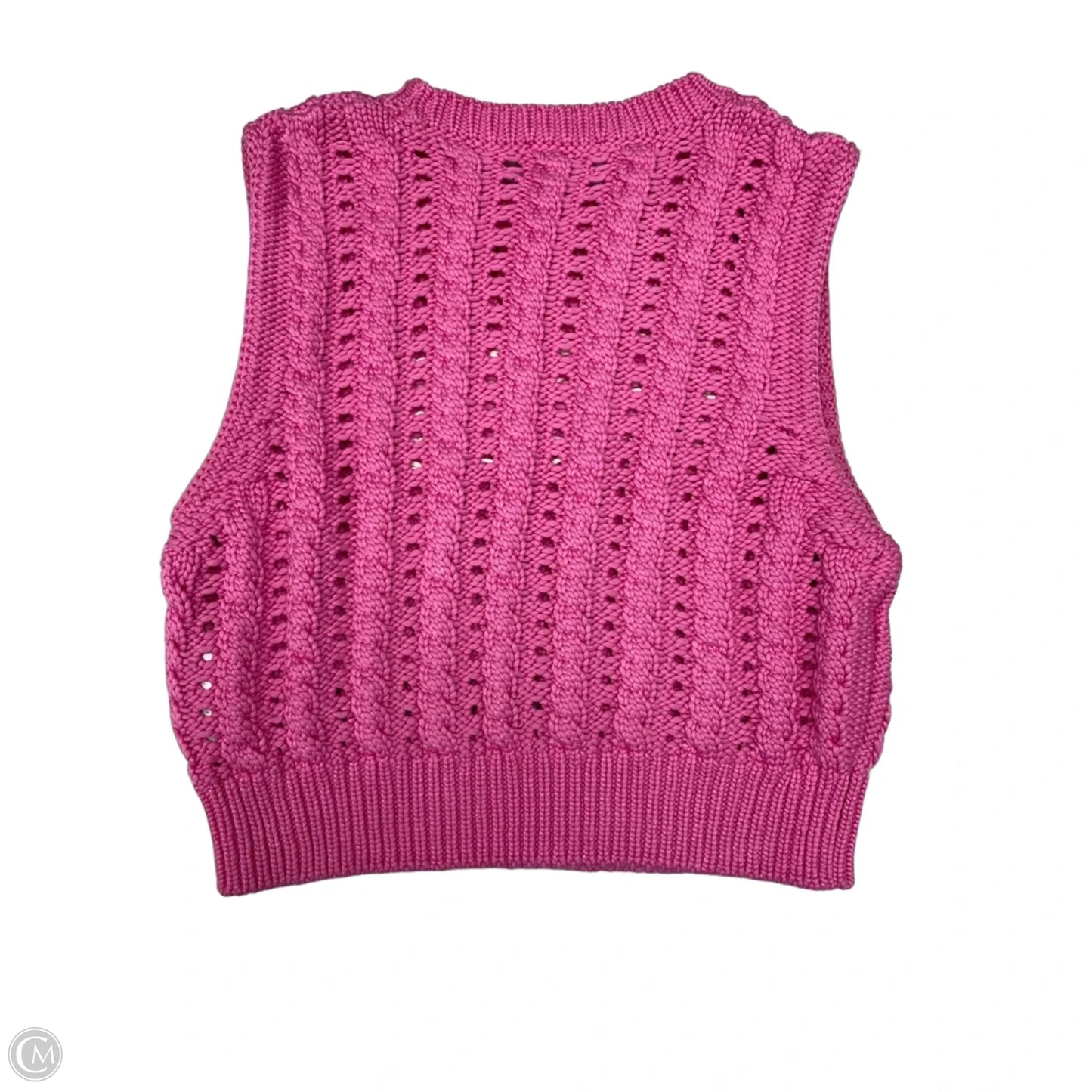 Vest Sweater By Ganni In Pink, Size: M