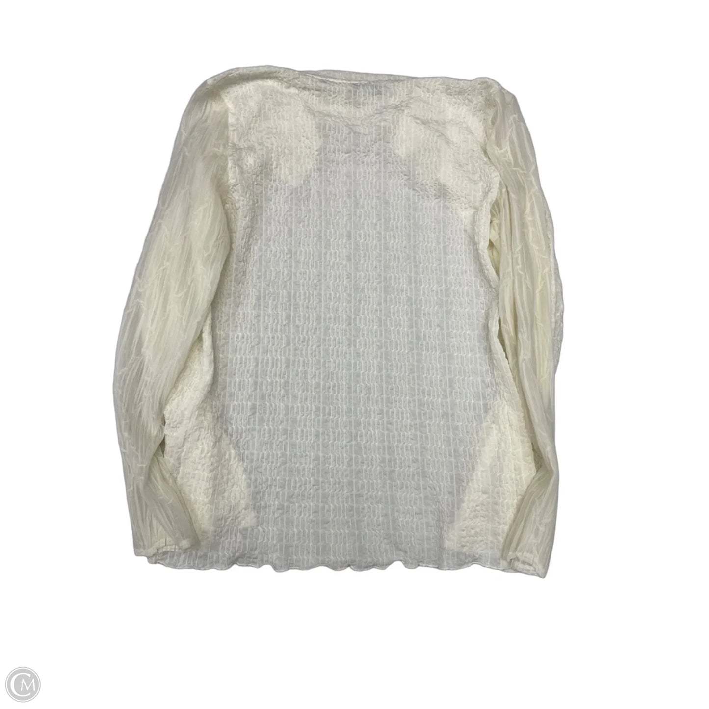 Blouse Long Sleeve By Vince In Beige, Size: M